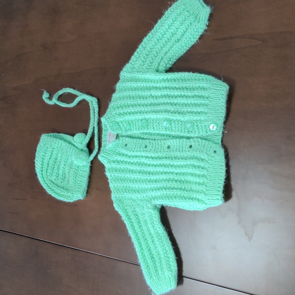 Handmade sweater and hat